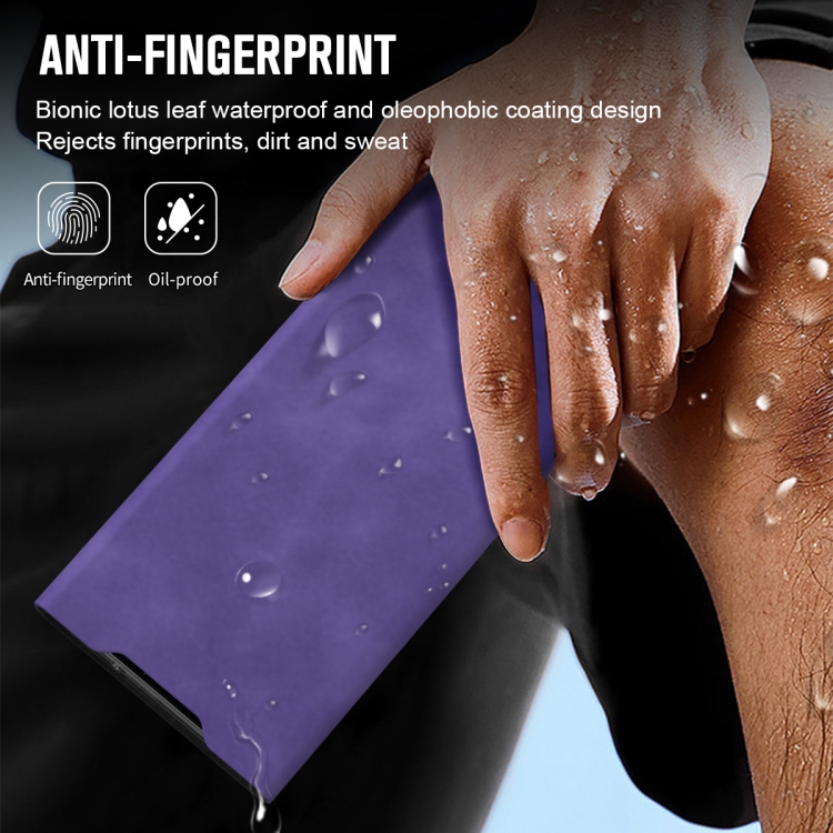 For Samsung Galaxy S22 5G Magnetic Napa Texture Leather Phone Case with Holder(Purple)