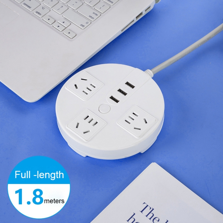 Desktop Multi-functional Socket with Cable and USB Interface 1.8m