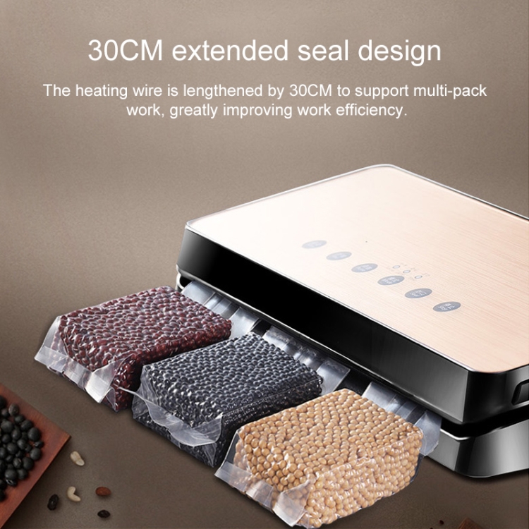 Automatic Vacuum Sealer Household Food Preservation Packaging Machine, Plug Specification:EU Plug(Black)