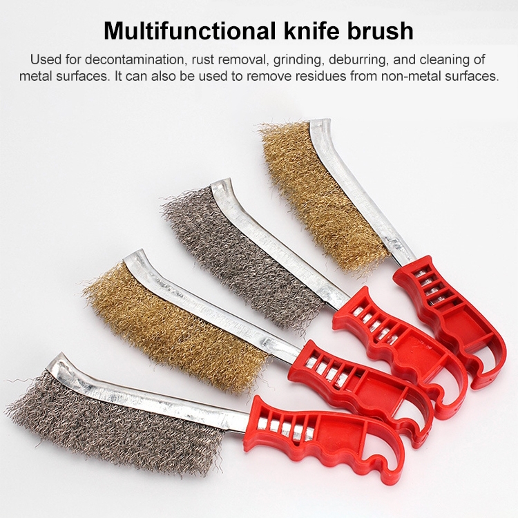BBQ Grill Wire Cleaning Brush with Handle Copper Plating