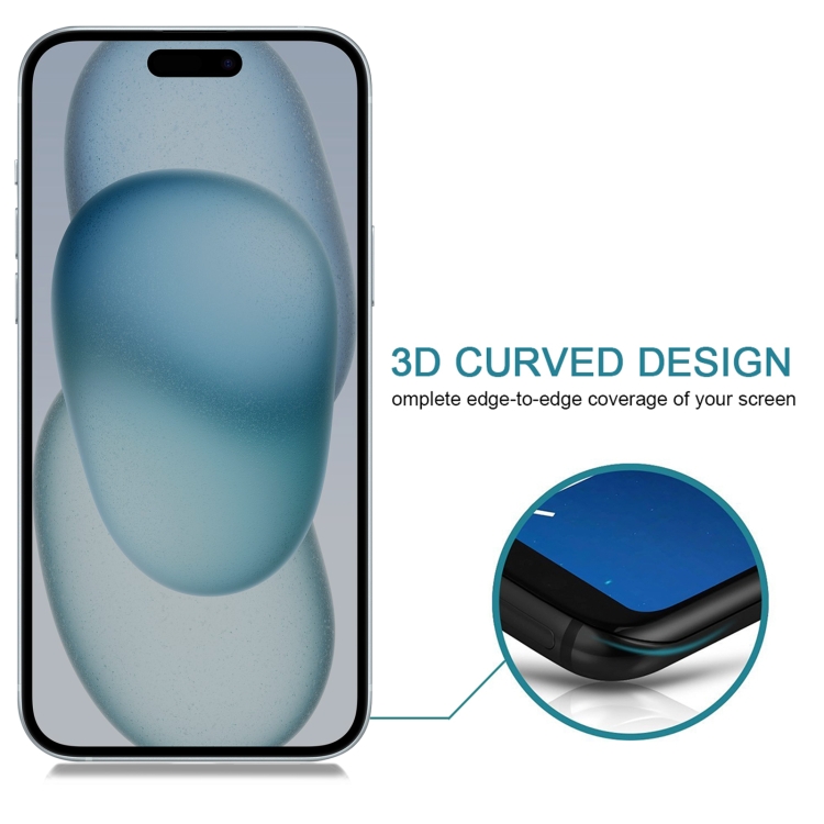Para iPhone 15 Pro Max / 15 Plus Película de vidrio templado con pantalla  de seda antiespía de cubierta completa