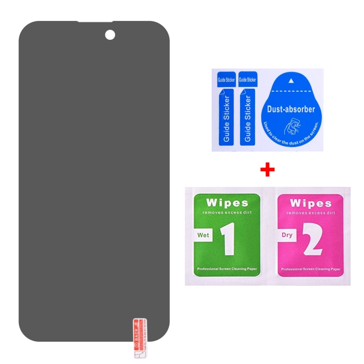 For iPhone 15 Pro / 15 25pcs High Transparency Full Cover Anti-spy Tempered Glass Film For iPhone 15 Pro / 15 25pcs High Transparency Full Cover Anti-spy Tempered Glass Film