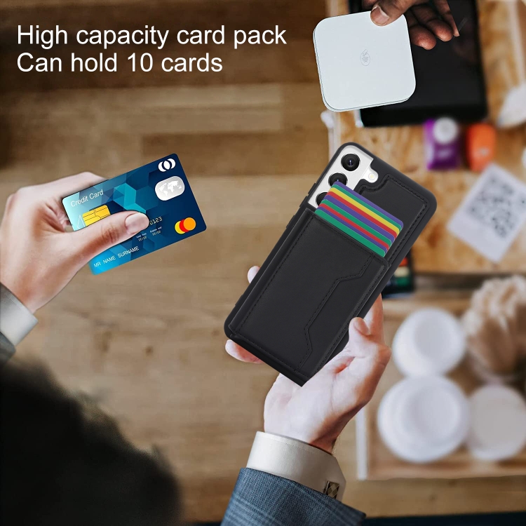For Samsung Galaxy S22+ RFID Anti-theft Detachable Card Bag Leather Phone Case(Black) For Samsung Galaxy S22+ RFID Anti-theft Detachable Card Bag Leather Phone Case(Black)