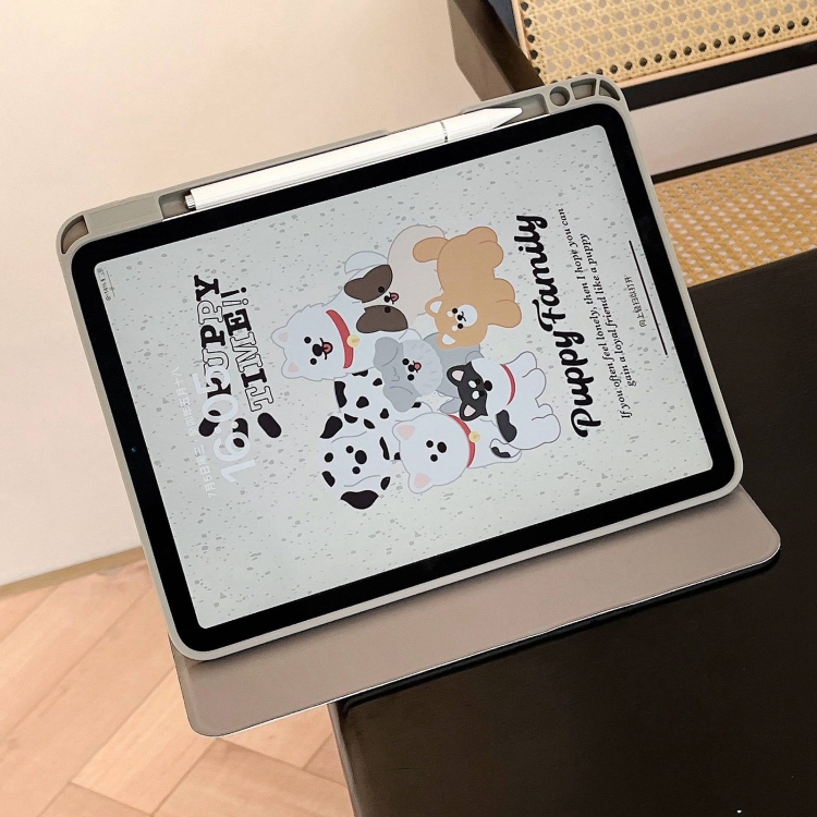 For iPad Air 11 2024 / iPad Pro 11 Painted Magnetic Split Leather Tablet Case(Puppy) For iPad Air 11 2024 / iPad Pro 11 Painted Magnetic Split Leather Tablet Case(Puppy)
