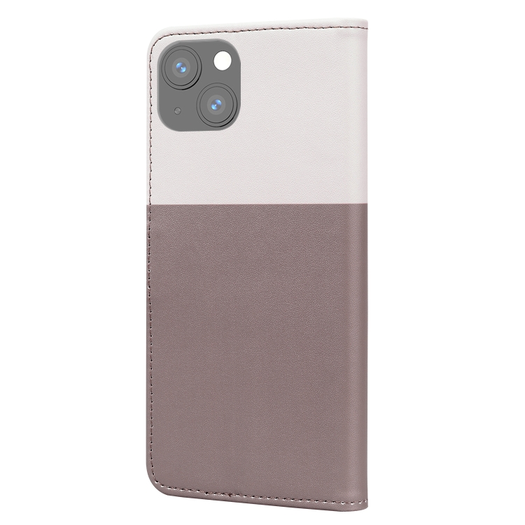 For iPhone 13 mini Cute Pet Series Color Block Buckle Leather Phone Case(Pale Mauve) For iPhone 13 mini Cute Pet Series Color Block Buckle Leather Phone Case(Pale Mauve)