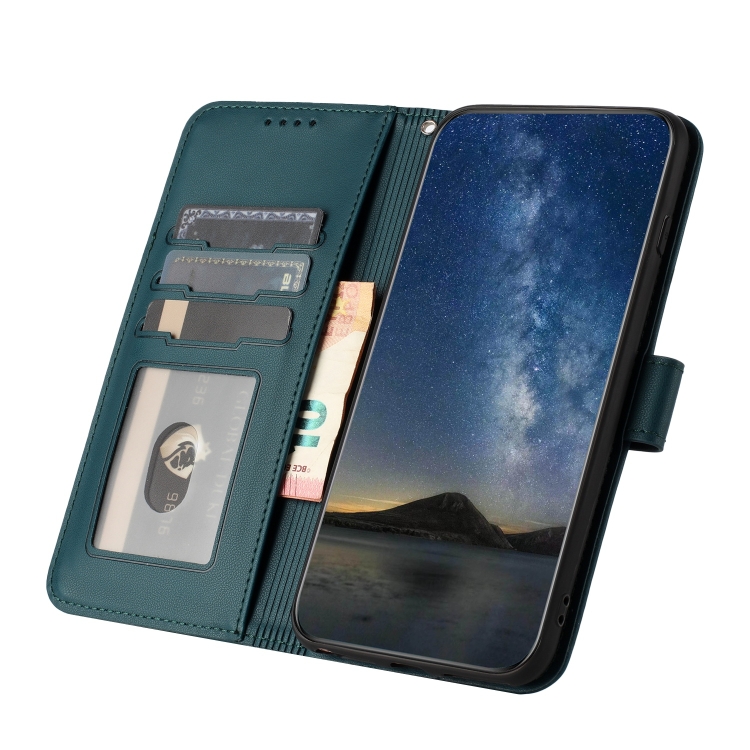 Custodia Book Flip Anti-Polvere Flessibile Trasparente per iPhone 5/5S -  Verde