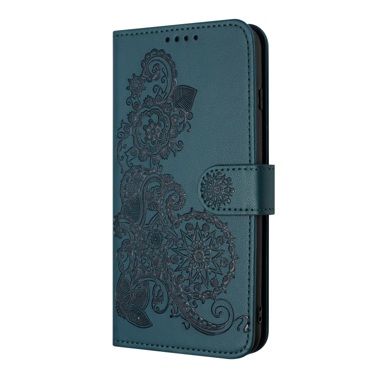 For Samsung Galaxy S20 FE Datura Flower Embossed Flip Leather Phone Case(Dark Green) For Samsung Galaxy S20 FE Datura Flower Embossed Flip Leather Phone Case(Dark Green)