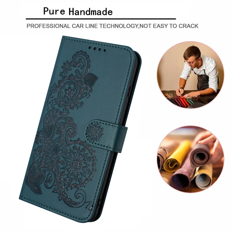 For Samsung Galaxy S20 FE Datura Flower Embossed Flip Leather Phone Case(Dark Green) For Samsung Galaxy S20 FE Datura Flower Embossed Flip Leather Phone Case(Dark Green)