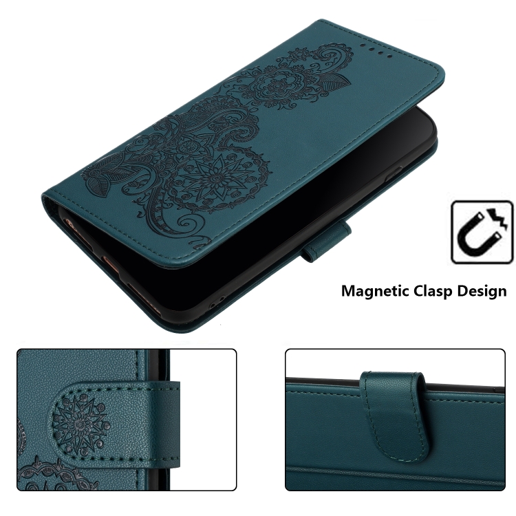 For Samsung Galaxy S20 FE Datura Flower Embossed Flip Leather Phone Case(Dark Green) For Samsung Galaxy S20 FE Datura Flower Embossed Flip Leather Phone Case(Dark Green)