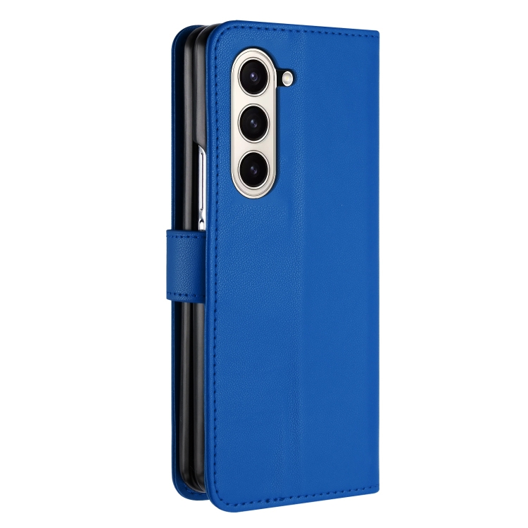 For Samsung Galaxy Z Fold5 5G Datura Flower Embossed Flip Leather Phone Case(Blue) For Samsung Galaxy Z Fold5 5G Datura Flower Embossed Flip Leather Phone Case(Blue)