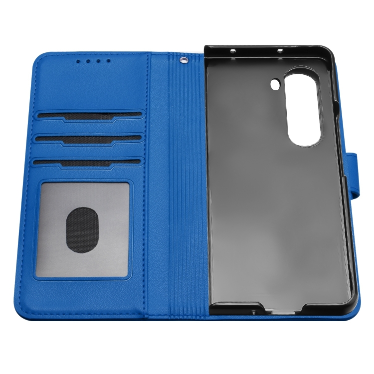 For Samsung Galaxy Z Fold5 5G Datura Flower Embossed Flip Leather Phone Case(Blue) For Samsung Galaxy Z Fold5 5G Datura Flower Embossed Flip Leather Phone Case(Blue)