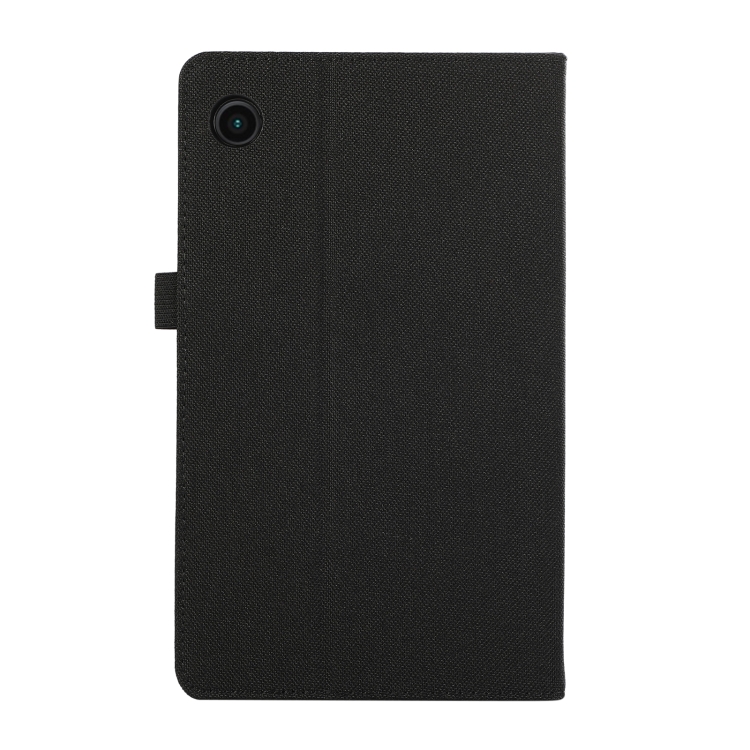 Para Samsung Galaxy Tab A9 Funda para tableta de cuero PU con tapa horizontal TPU + tela (negro) - 2