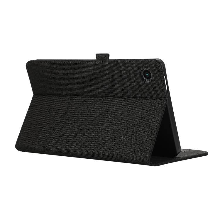 Para Samsung Galaxy Tab A9 Funda para tableta de cuero PU con tapa horizontal TPU + tela (negro) - 5