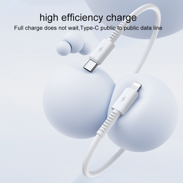 Yesido CA153 PD 20W USB-C / Type-C to 8 Pin Charging Data Cable, Length: 1m(White) Yesido CA153 PD 20W USB-C / Type-C to 8 Pin Charging Data Cable, Length: 1m(White)