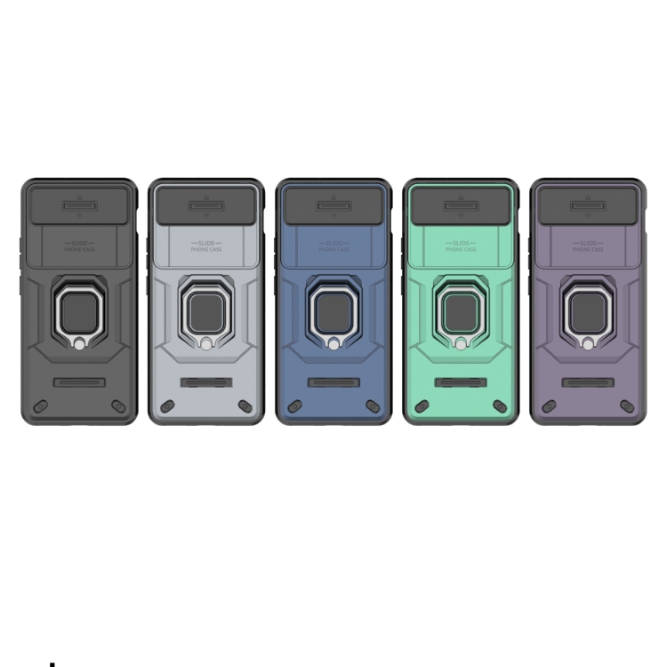 For OnePlus Nord 4 5G Global Sliding Camshield TPU + PC Shockproof Phone Case with Holder(Green)