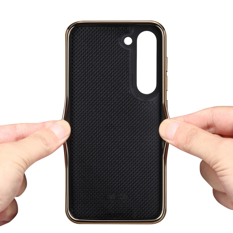 For Samsung Galaxy S23+ 5G Denior Oil Wax Leather Electroplating Phone Case(Purple) For Samsung Galaxy S23+ 5G Denior Oil Wax Leather Electroplating Phone Case(Purple)