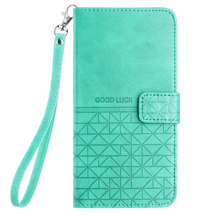 For Samsung Galaxy S23 Ultra 5G Rhombic Texture Leather Phone Case with Lanyard(Green) For Samsung Galaxy S23 Ultra 5G Rhombic Texture Leather Phone Case with Lanyard(Green)
