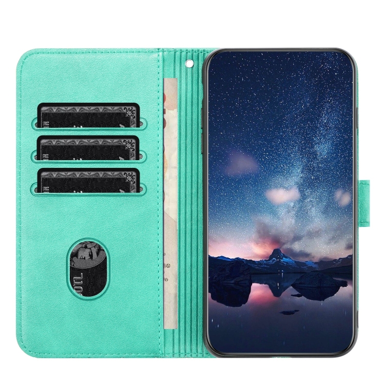 For Samsung Galaxy S23 Ultra 5G Rhombic Texture Leather Phone Case with Lanyard(Green) For Samsung Galaxy S23 Ultra 5G Rhombic Texture Leather Phone Case with Lanyard(Green)
