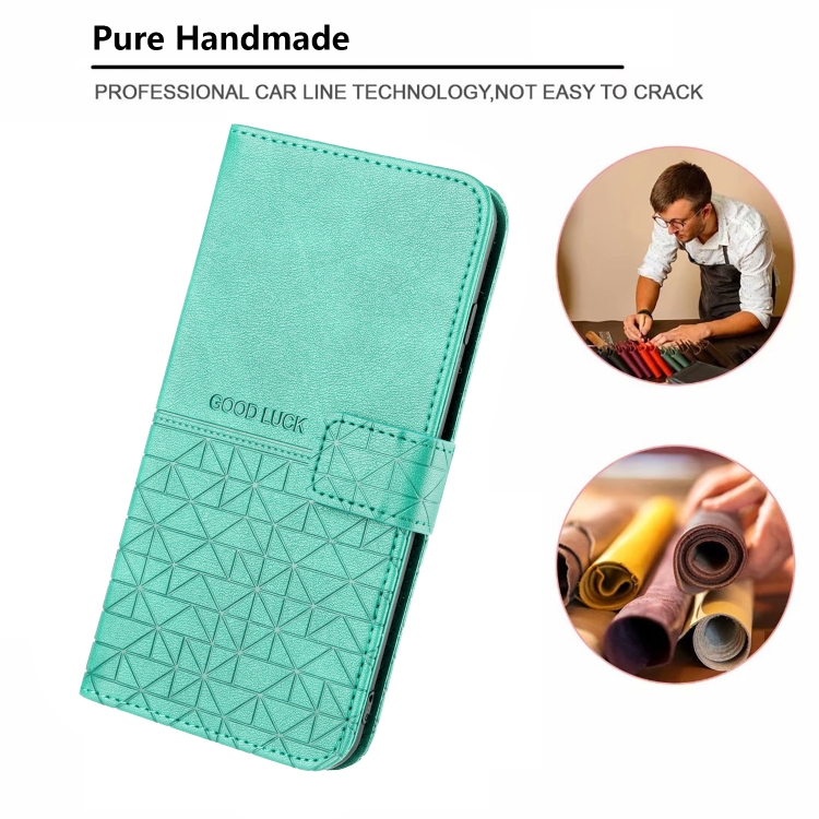 For Samsung Galaxy S23 Ultra 5G Rhombic Texture Leather Phone Case with Lanyard(Green) For Samsung Galaxy S23 Ultra 5G Rhombic Texture Leather Phone Case with Lanyard(Green)
