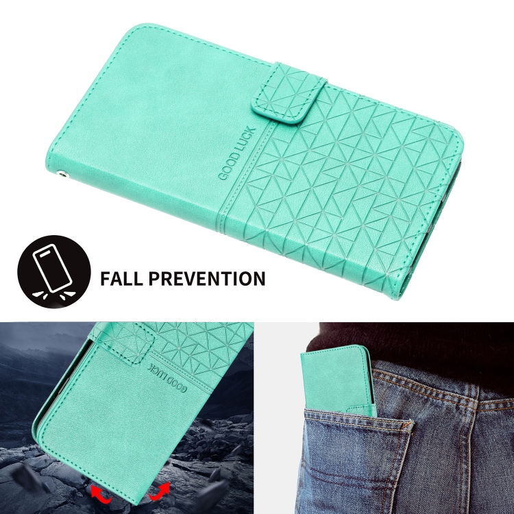 For Samsung Galaxy S23 Ultra 5G Rhombic Texture Leather Phone Case with Lanyard(Green) For Samsung Galaxy S23 Ultra 5G Rhombic Texture Leather Phone Case with Lanyard(Green)