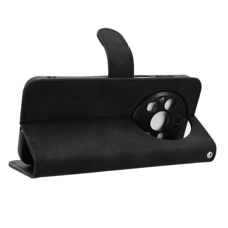 For Huawei Mate 80 Pro Max Skin Feel Magnetic Flip Leather Phone Case(Black)
