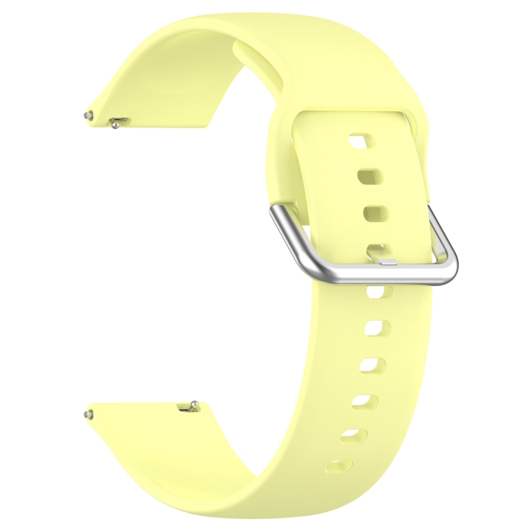 Para correa de reloj de repuesto de silicona Amazfit Bip 5, tamaño: tamaño  L (amarillo)