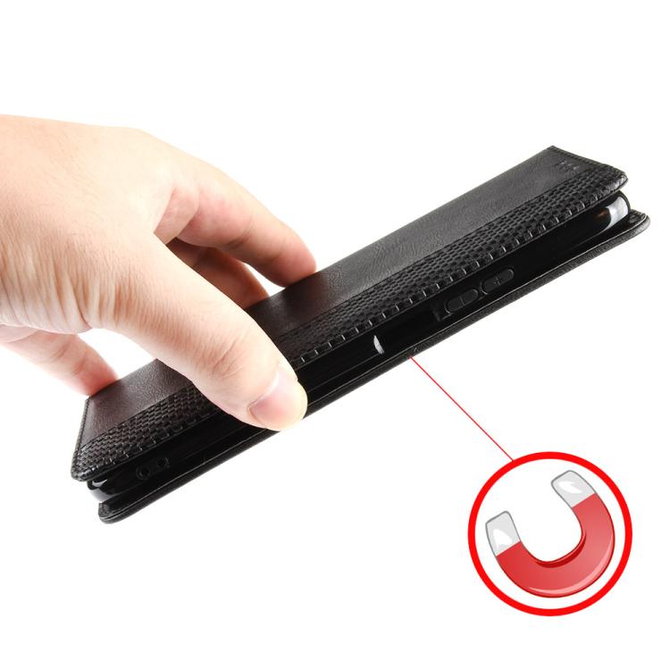 For Motorola Edge 5G 2026 Magnetic Buckle Retro Texture Leather Phone Case(Black)