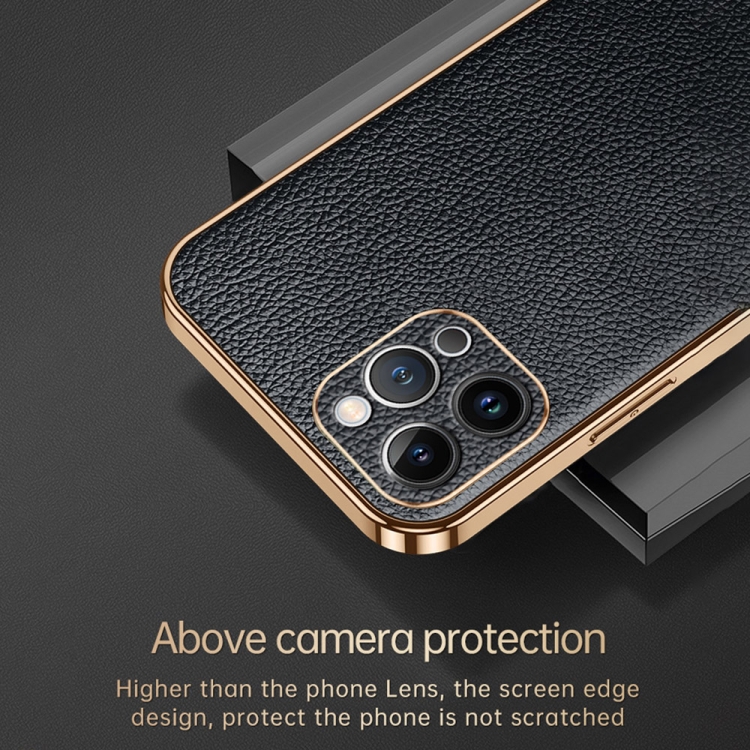 For iPhone 15 Pro Max SULADA TPU + Litchi Texture Leather Phone Case(Blue) For iPhone 15 Pro Max SULADA TPU + Litchi Texture Leather Phone Case(Blue)
