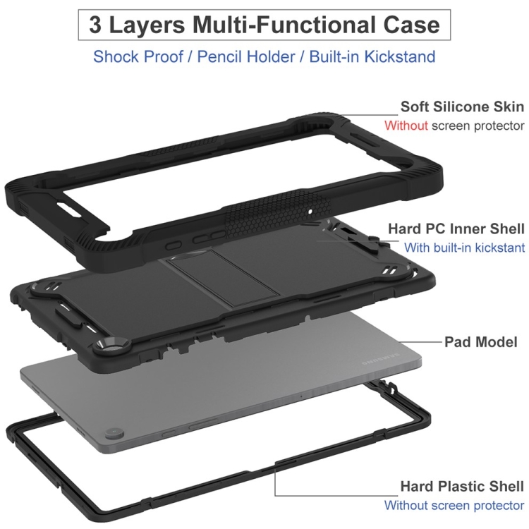 Für Samsung Galaxy Tab A9 Silikon Hybrid Tablet Hülle Halterung
