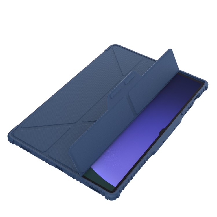 Para Samsung Galaxy Tab S9 Ultra NILLKIN Bumper Pro Camshield Funda de cuero para tableta (azul) - 3