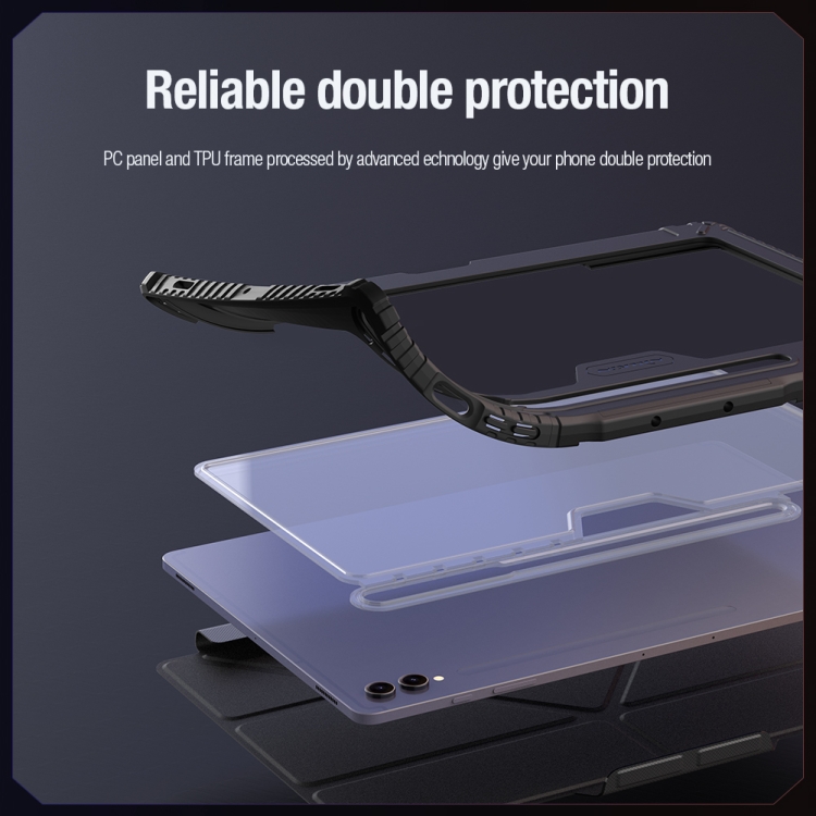 Para Samsung Galaxy Tab S9 Ultra NILLKIN Bumper Pro Camshield Funda de cuero para tableta (azul) - 4