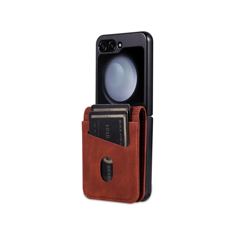 For Samsung Galaxy Z Flip6 5G AZNS Skin Feel Calf Texture Flip Leather Phone Case(Brown) For Samsung Galaxy Z Flip6 5G AZNS Skin Feel Calf Texture Flip Leather Phone Case(Brown)