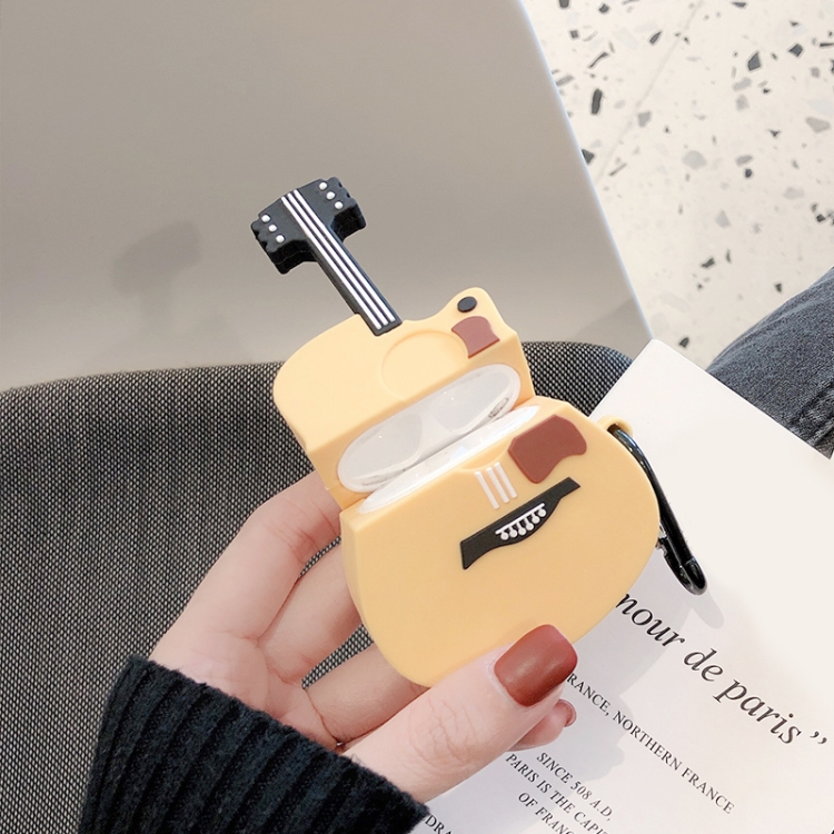For AirPods Pro Guitar Shape Earphone Protective Case with Hook For AirPods Pro Guitar Shape Earphone Protective Case with Hook