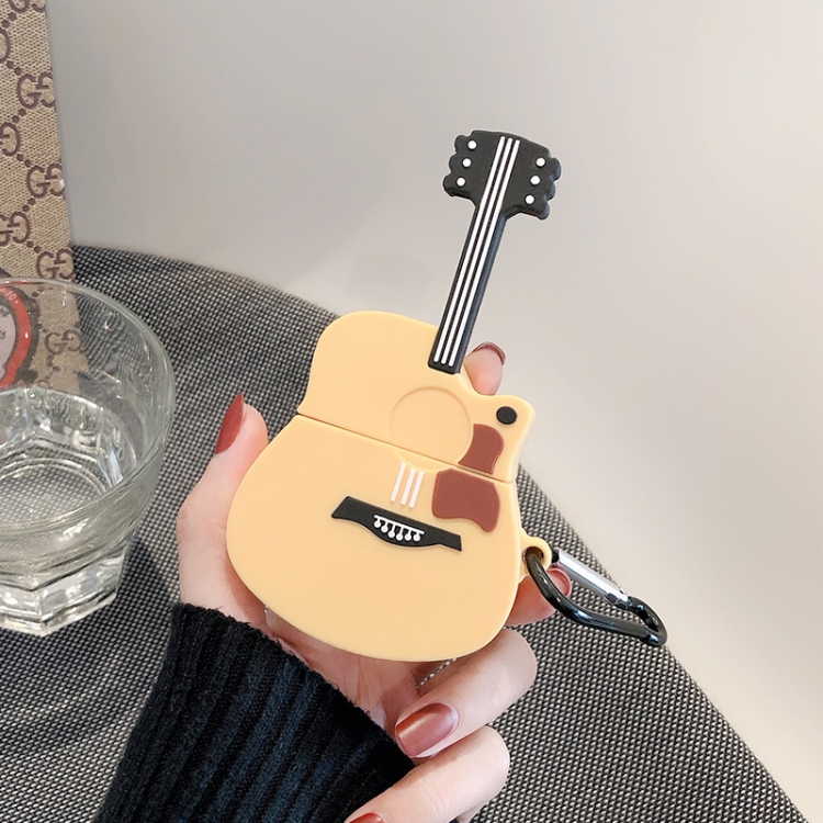 For AirPods Pro Guitar Shape Earphone Protective Case with Hook For AirPods Pro Guitar Shape Earphone Protective Case with Hook