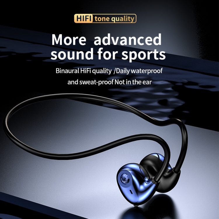 A59 Open Air Conduction Built-in Microphone Wireless Bluetooth Neckband Earphone(Purple)