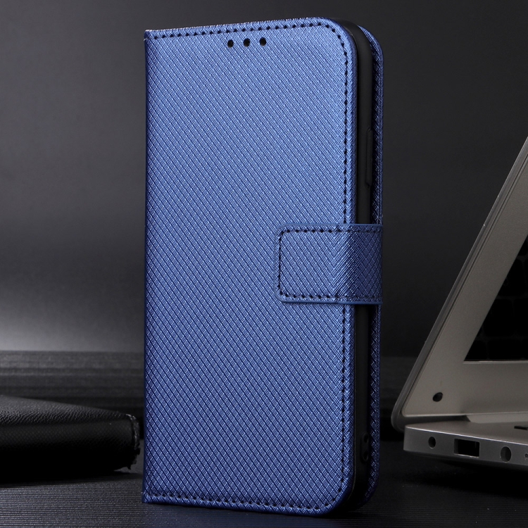 For iPhone 16 Plus Diamond Texture Leather Phone Case(Blue) For iPhone 16 Plus Diamond Texture Leather Phone Case(Blue)