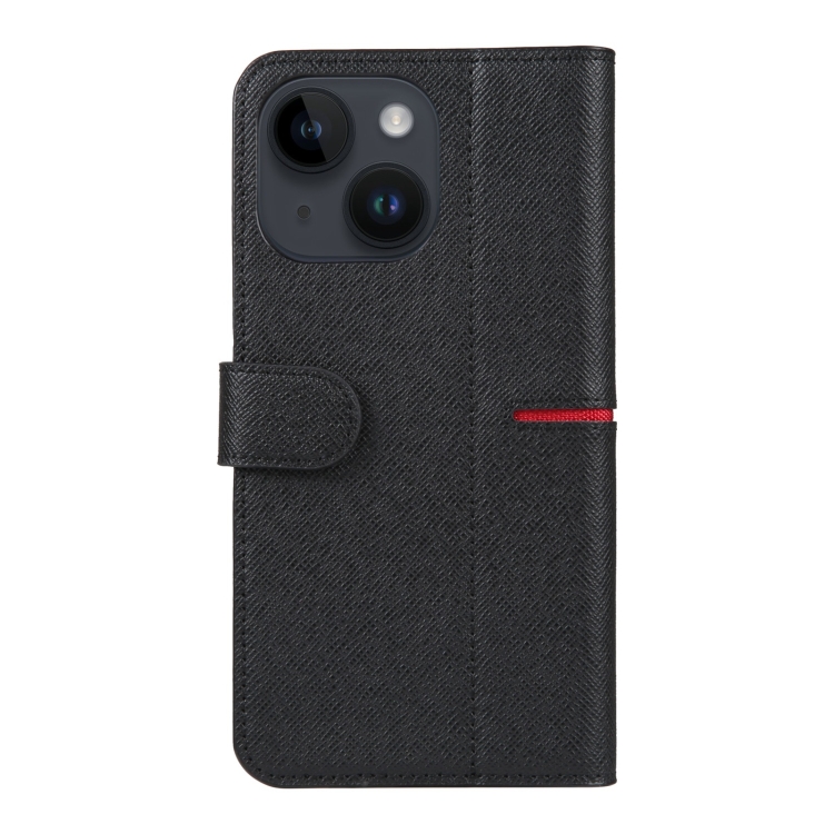 For iPhone 15 Plus GEBEI Top-grain Horizontal Flip Leather Phone Case(Black) For iPhone 15 Plus GEBEI Top-grain Horizontal Flip Leather Phone Case(Black)