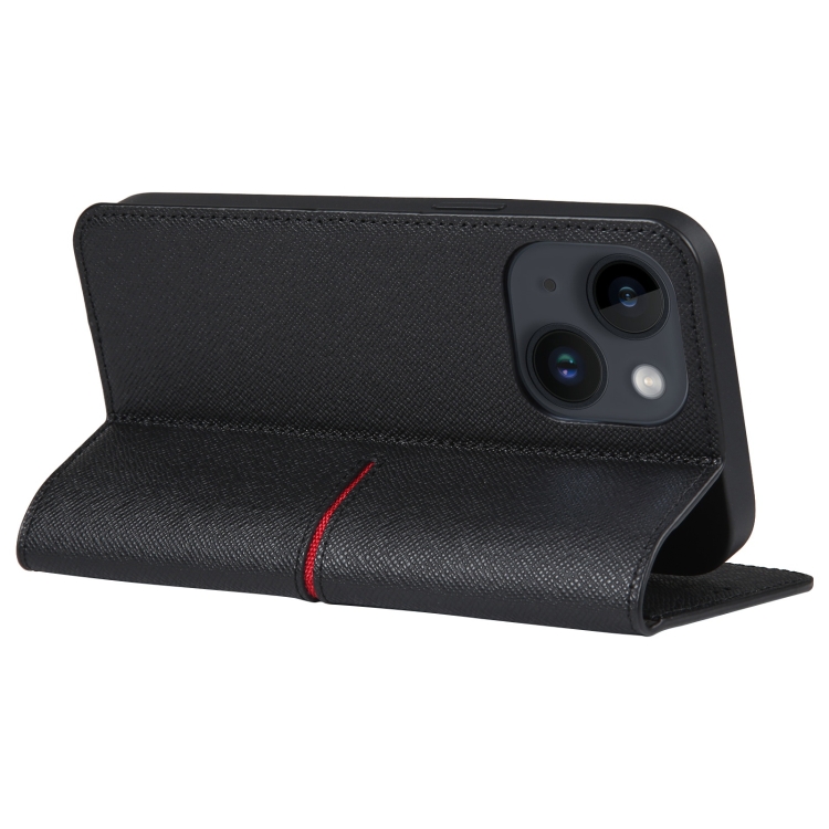 For iPhone 15 Plus GEBEI Top-grain Horizontal Flip Leather Phone Case(Black) For iPhone 15 Plus GEBEI Top-grain Horizontal Flip Leather Phone Case(Black)