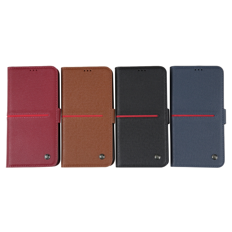 For iPhone 15 GEBEI Top-grain Horizontal Flip Leather Phone Case(Blue) For iPhone 15 GEBEI Top-grain Horizontal Flip Leather Phone Case(Blue)
