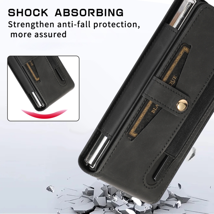 For Samsung Galaxy Z Fold5 Multifunctional Folding Phone Leather Case(Black) For Samsung Galaxy Z Fold5 Multifunctional Folding Phone Leather Case(Black)