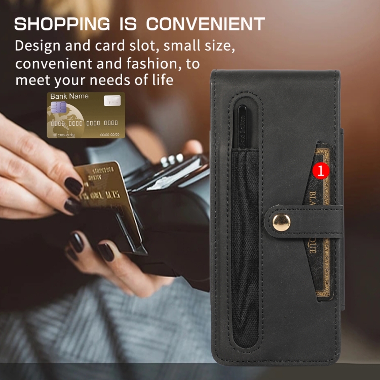 For Samsung Galaxy Z Fold5 Multifunctional Folding Phone Leather Case(Black) For Samsung Galaxy Z Fold5 Multifunctional Folding Phone Leather Case(Black)