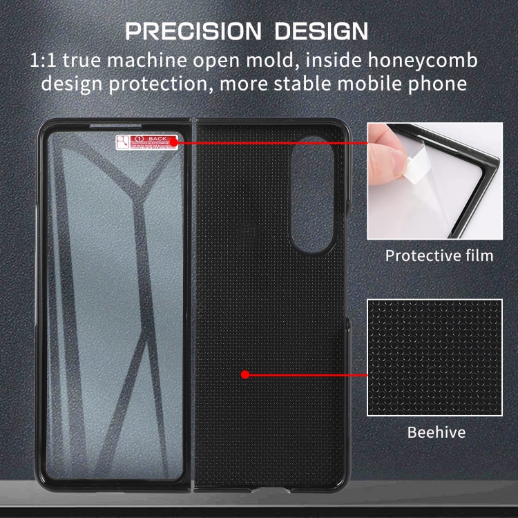 For Samsung Galaxy Z Fold4 Multifunctional Folding Phone Leather Case(Blue)