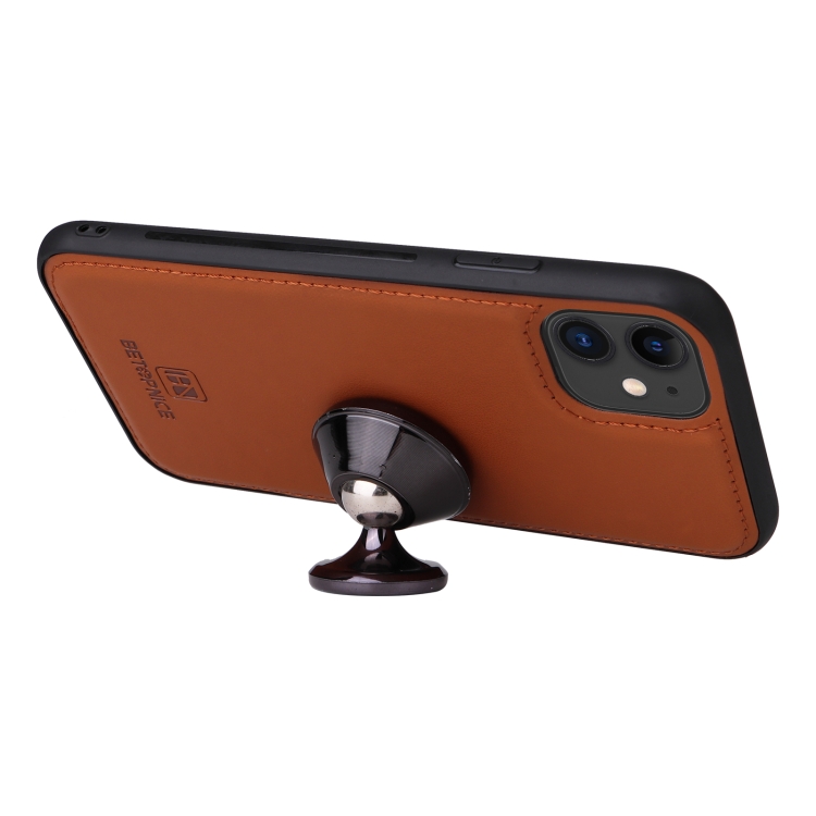 For iPhone 11 BETOPNICE BN-005 2 in 1 Detachable Imitate Genuine Leather Phone Case(Brown)