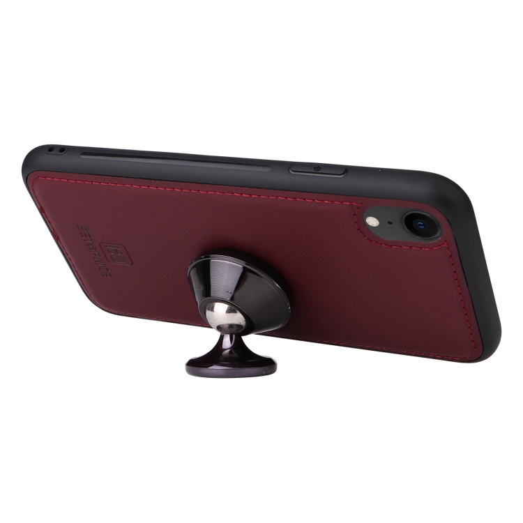 For iPhone XR BETOPNICE BN-005 2 in 1 Detachable Imitate Genuine Leather Phone Case(Wine Red)