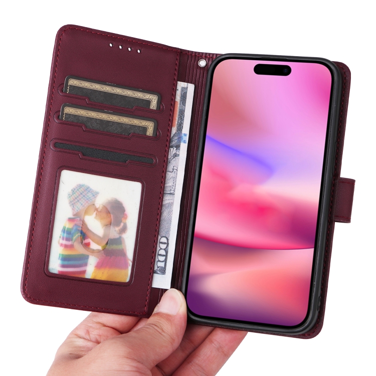 For iPhone 16 Plus BETOPNICE BN-005 2 in 1 Detachable Imitate Genuine Leather Phone Case(Wine Red) For iPhone 16 Plus BETOPNICE BN-005 2 in 1 Detachable Imitate Genuine Leather Phone Case(Wine Red)