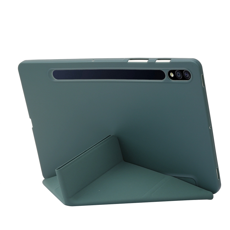 For Samsung Galaxy Tab S10+ / S9+ Deformation Silicone Leather Tablet Case(Dark Green) For Samsung Galaxy Tab S10+ / S9+ Deformation Silicone Leather Tablet Case(Dark Green)