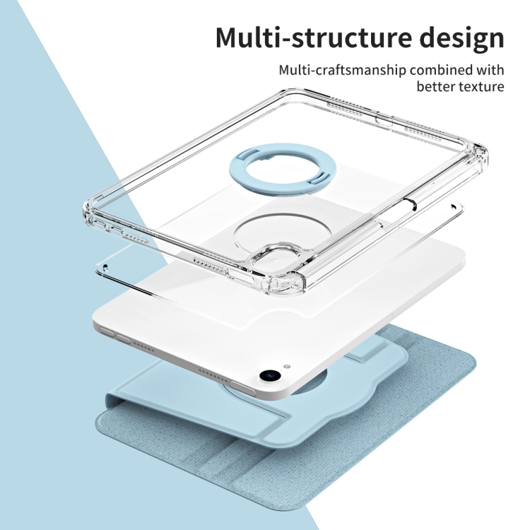 For iPad mini 6 / mini 2024 360 Rotation Detachable Clear Acrylic Leather Tablet Case(Ice Blue) For iPad mini 6 / mini 2024 360 Rotation Detachable Clear Acrylic Leather Tablet Case(Ice Blue)