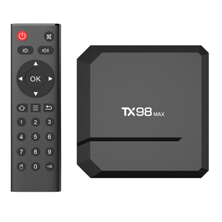 Boîtier Smart TV T98 Max 4K Android 12.1 avec télécommande, 2 Go + 16 Go,  Allwinner H618 Quad-Core (prise britannique)