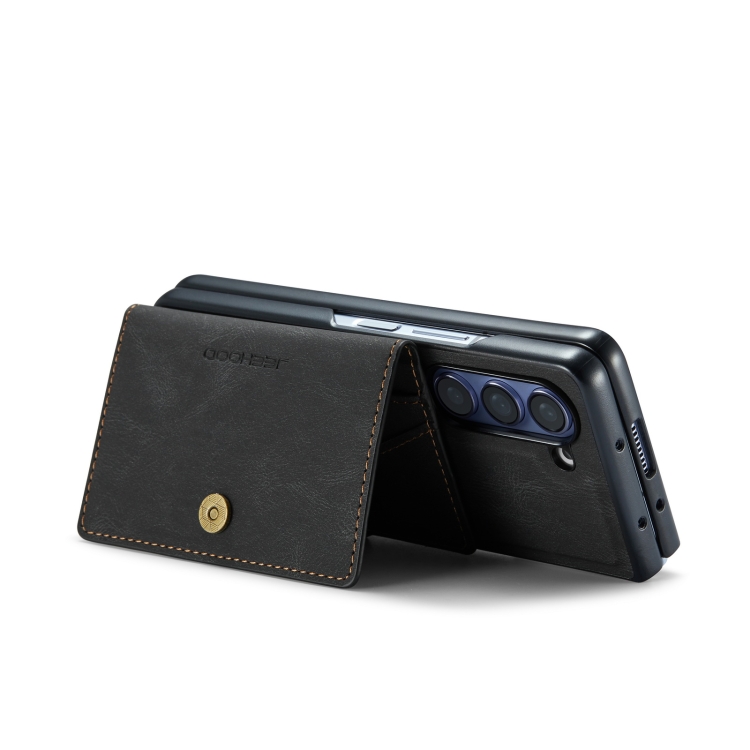 For Samsung Galaxy Z Fold5 JEEHOOD Retro Magnetic Detachable Wallet Phone Case(Black) For Samsung Galaxy Z Fold5 JEEHOOD Retro Magnetic Detachable Wallet Phone Case(Black)