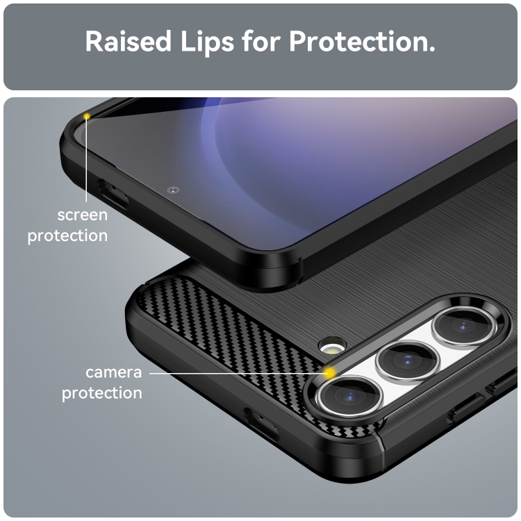 Samsung Galaxy S24 Ultra Gebürstete TPU Hülle - Karbonfaser